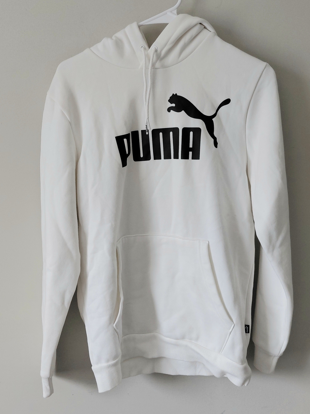 Puma White Hoodie with Black Logo